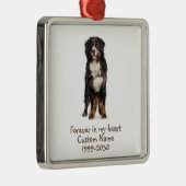 Aangepaste foto Memorial Keepsake Dog Metalen Ornament (Rechts)