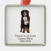 Aangepaste foto Memorial Keepsake Dog Metalen Ornament (Voorkant)