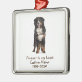 Aangepaste foto Memorial Keepsake Dog Metalen Ornament (Links)