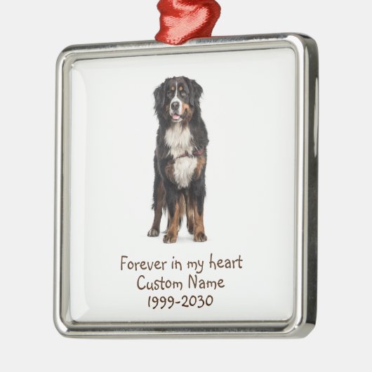 Aangepaste foto Memorial Keepsake Dog Metalen Ornament (Links)