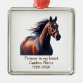 Aangepaste foto Memorial Keepsake Paard Metalen Ornament