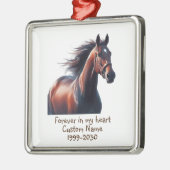 Aangepaste foto Memorial Keepsake Paard Metalen Ornament