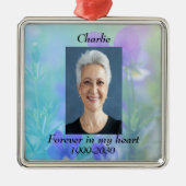 Aangepaste foto Memorial Keepslag voor altijd in m Metalen Ornament (Voorkant)