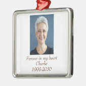 Aangepaste foto Memorial Keepslag voor altijd in m Metalen Ornament (Links)