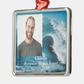 Aangepaste foto Memorial Keepslag voor altijd in m Metalen Ornament (Links)