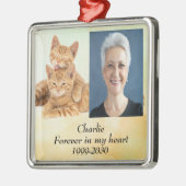 Aangepaste foto Memorial Keepslag voor altijd in m Metalen Ornament (Links)