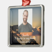 Aangepaste foto Memorial Keepslag voor altijd in m Metalen Ornament (Links)