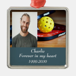 Aangepaste foto Memorial Keepslag voor altijd in m Metalen Ornament