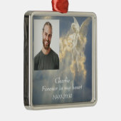 Aangepaste foto Memorial Keepslag voor altijd in m Metalen Ornament (Rechts)
