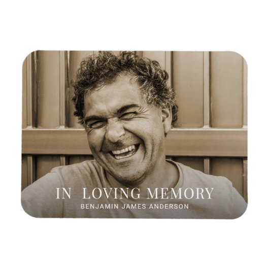 Aangepaste foto Memorial of begrafenis Magneet (Horizontaal)