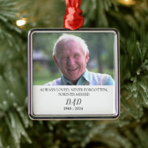 Aangepaste foto Memorial Ornament, gepersonaliseer