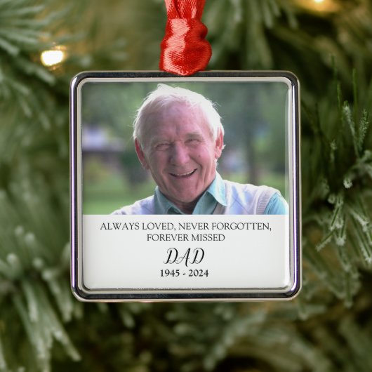 Aangepaste foto Memorial Ornament, gepersonaliseer Metalen Ornament (Boom)