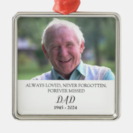 Aangepaste foto Memorial Ornament, gepersonaliseer Metalen Ornament