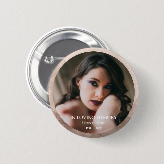 Aangepaste Foto Memorial Tribute Button - Personal (Voorkant /achterkant)