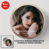 Aangepaste Foto Memorial Tribute Button - Personal