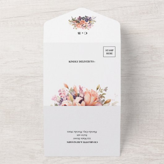 Aangepaste Foto Menu Keuze Repetitie Diner All In One Uitnodiging (Buitenkant)