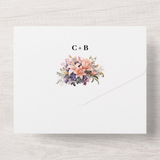 Aangepaste Foto Menu Keuze Repetitie Diner All In One Uitnodiging (Achterkant)