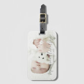 Aangepaste foto met aangepaste naam en tekst bagagelabel (Voorkant (verticaal))