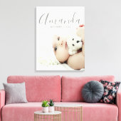 Aangepaste foto met aangepaste naam en tekst canvas afdruk (Insitu (Woonkamer))