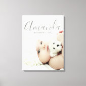 Aangepaste foto met aangepaste naam en tekst canvas afdruk (Voorkant)
