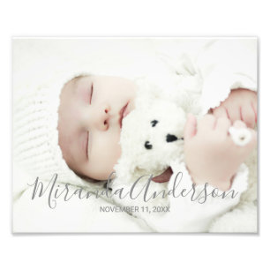 Aangepaste foto met aangepaste naam en tekst foto afdruk