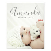 Aangepaste foto met aangepaste naam en tekst foto afdruk (Voorkant)