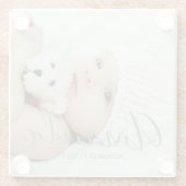 Aangepaste foto met aangepaste naam en tekst glazen onderzetter (Achterkant)