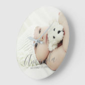 Aangepaste foto met aangepaste naam en tekst grote klok (Hoek)