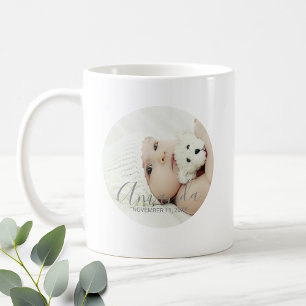 Aangepaste foto met aangepaste naam en tekst koffiemok