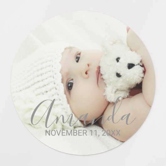 Aangepaste foto met aangepaste naam en tekst labels (Design 1)