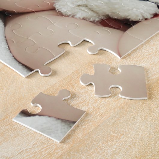 Aangepaste foto met aangepaste naam en tekst legpuzzel (Zijkant)