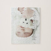 Aangepaste foto met aangepaste naam en tekst legpuzzel (Verticaal)