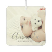 Aangepaste foto met aangepaste naam en tekst luchtverfrisser (Voorkant)