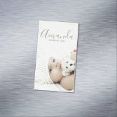 Aangepaste foto met aangepaste naam en tekst magnetisch visitekaartje (Voorbeeld)