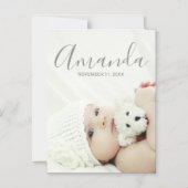 Aangepaste foto met aangepaste naam en tekst magnetische uitnodiging (Voorkant)