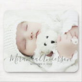 Aangepaste foto met aangepaste naam en tekst muismat (Voorkant)