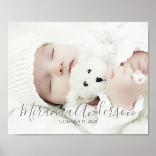 Aangepaste foto met aangepaste naam en tekst poster (Voorkant)