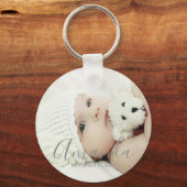 Aangepaste foto met aangepaste naam en tekst sleutelhanger (Voorkant)