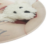 Aangepaste foto met aangepaste naam en tekst snijplank (Hoek)