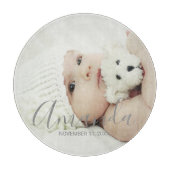 Aangepaste foto met aangepaste naam en tekst snijplank (Voorkant)