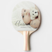 Aangepaste foto met aangepaste naam en tekst tafeltennisbatje (Voorkant)