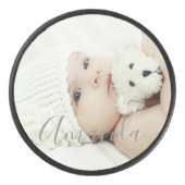 Aangepaste foto met aangepaste naam hockey puck (Voorkant)