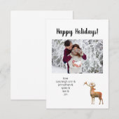 Aangepaste foto met de Deer Holiday-kaart RSVP Kaartje (Voorkant / Achterkant)