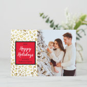 Aangepaste foto met de moderne kerstfeestelijke go feestdagenkaart (Staand voorkant)