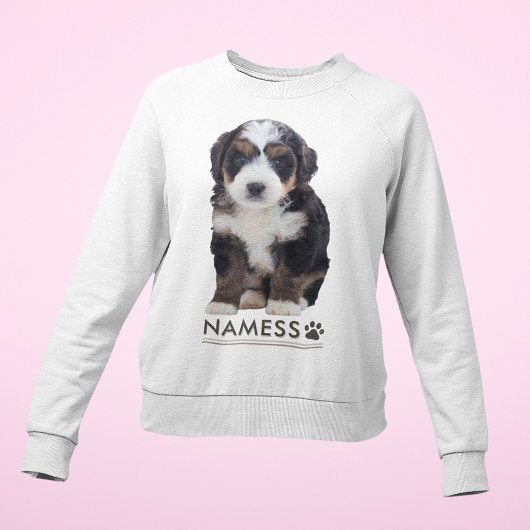 Aangepaste foto met de naam van je huisdierhond op trui