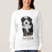 Aangepaste foto met de naam van je huisdierhond op trui (Voorkant)