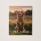 Aangepaste foto met de naam van uw huisdier op legpuzzel (Verticaal)