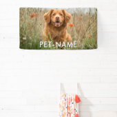 Aangepaste foto met de naam van uw huisdier op spandoek (Insitu)