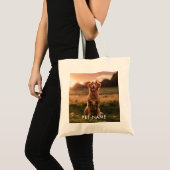 Aangepaste foto met de naam van uw huisdier op tote bag (Voorkant (product))