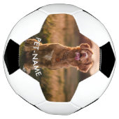 Aangepaste foto met de naam van uw huisdier op voetbal (Gedraaid)